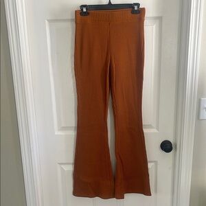 Aerie Orange Flare Pants High-Rise Retro Style